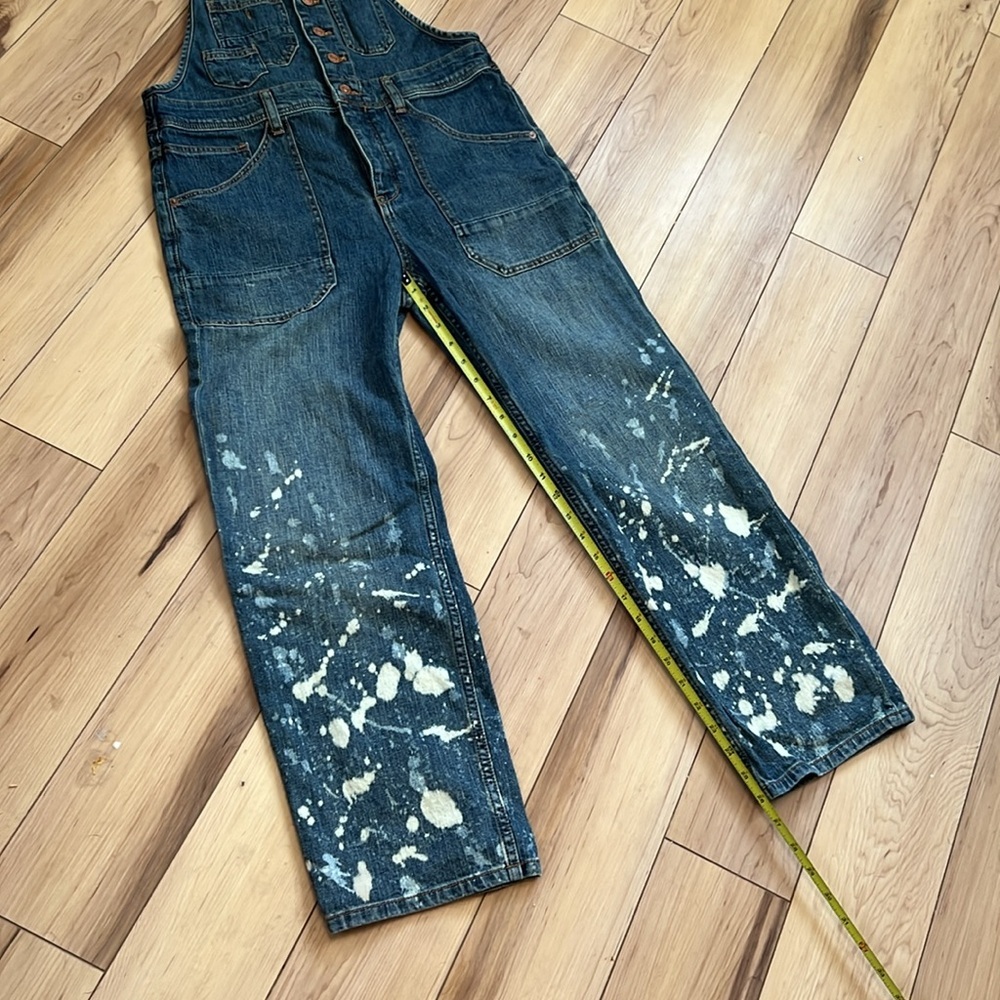 Pilcro Denim Overalls with White Paint Splatter - Picture 5 of 5